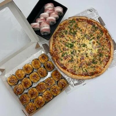 Комбо №1 Карбонара и Ямамото Сушими в Сушими по цене 2390 ₽
