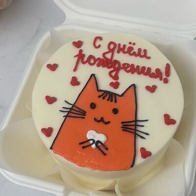 Бенто-торт рыжий кот в Кондитерская Конфетка Питер по цене 2000 ₽