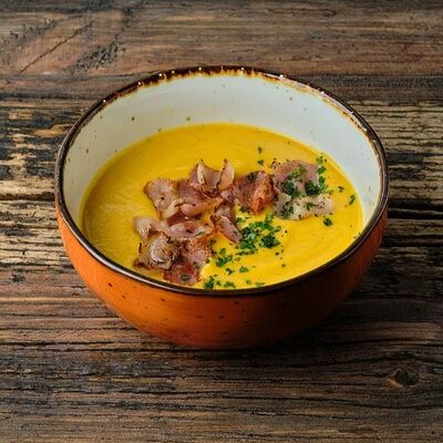 Тыквенный крем-суп с беконом в BARak O’Mama по цене 390 ₽