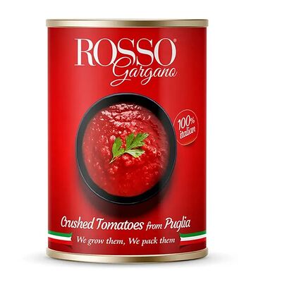 Томаты Rosso Gargano Polpa очищенные давленые в собственном соку в Ченто Пицца по цене 3200 ₽