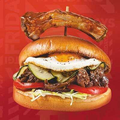 Порк сидр бургер в T.G.I. Friday's по цене 895