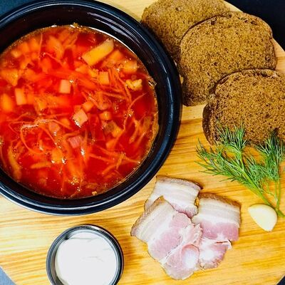 Борщ домашний в БлинОК! по цене 369 ₽