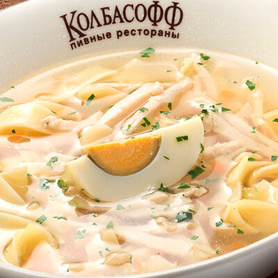 Суп-лапша с курицей в Колбасофф по цене 320 ₽