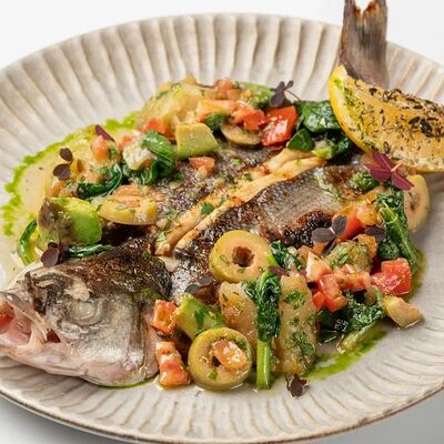 Сибас с овощами в SAGA по цене 1170 ₽