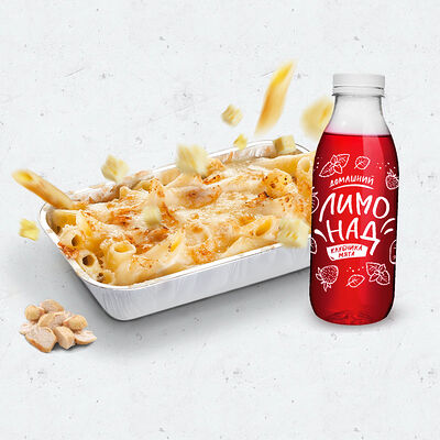 Мак&Чиз с курицей и Лимонад Клубника-мята в Pizza HeartPizza Hut по цене 309