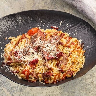 Паста с брискетом и соусом барбекю в 7 небо по цене 650 ₽