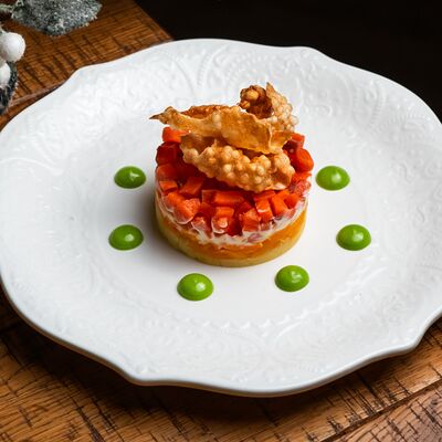 Мимоза с подкопченной неркой малой соли в Залечь на дно в Гамбург по цене 608 ₽