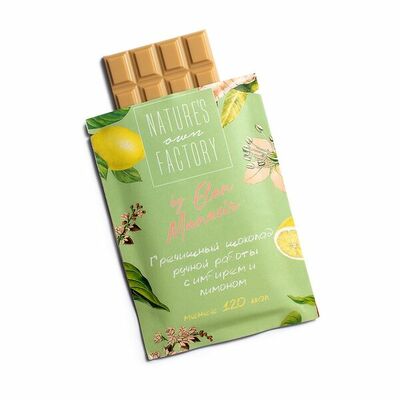Шоколад белый Natures Own Factory гречишный с имбирем и лимоном в Азбука Вкуса Экспресс Меню по цене 107 ₽