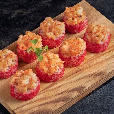 Запеченный ролл с острым крабом в Вкусно Суши по цене 450