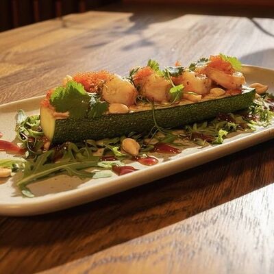 Кабачок гриль с тигровыми креветками в Порт по цене 720 ₽