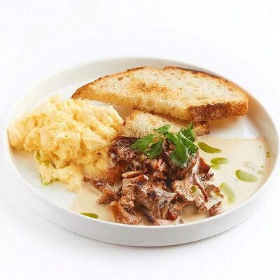 Скрембл с лисичками в Блеск по цене 350