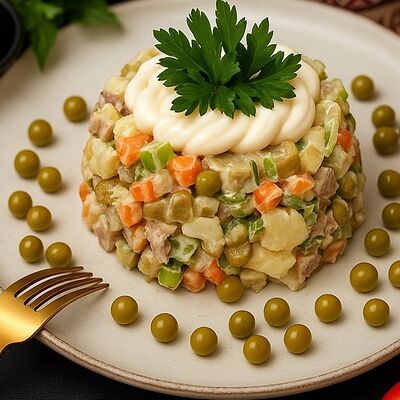 Оливье с говядиной в 17 шампуров по цене 625 ₽