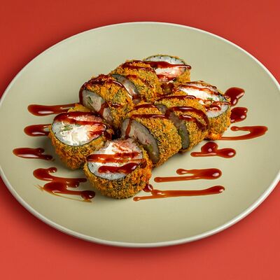 Ролл Спайси крабс темпура в SushiMe по цене 559 ₽