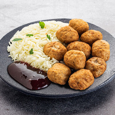 Фрикадельки с гарниром и соусом на выбор в Теремок по цене 501 ₽