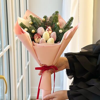 Клубника в шоколаде Новогодний букет №2 в Клубника по цене 2990 ₽