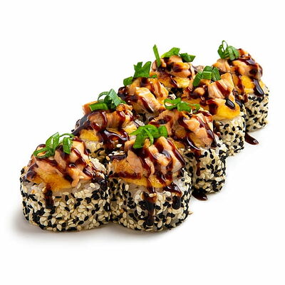 Запеченный Лосось в Некруглая пицца и роллы по цене 620 ₽