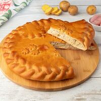 Пирог с грибами, курицей и сыром в Любимая пекарня