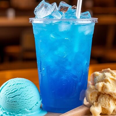 Бабл-ти мороженое голубое небо в Side Coffee по цене 399 ₽