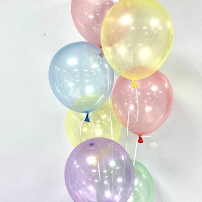 Однотонные разноцветные шарики на день рождения пастельных цветов в Cosmo Сakery по цене 1750 ₽