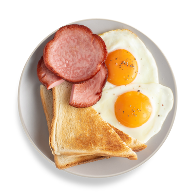 Глазунья с докторской колбасой в Готово китчен по цене 202 ₽