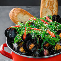 Мидии, чука, кунжутное масло в Mollusca