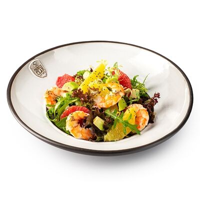 Салат из авокадо и отварными креветками в Ян Примус по цене 1045 ₽