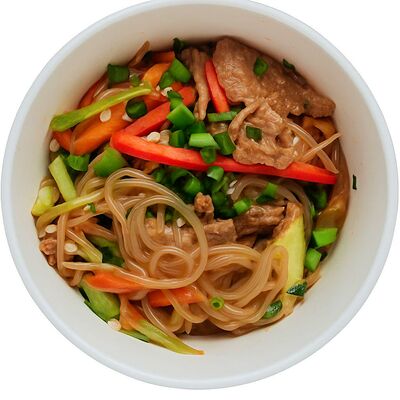 Wok лапша с фунчозой с говядиной в Wok Lagman по цене 3050 ₸