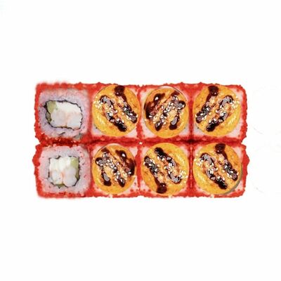 Запеченная Калифорния с креветкой в PANDA FOOD по цене 635 ₽