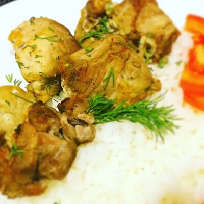 Шашлык запеченный из cвинoй шеи в Шаромпокати по цене 260 ₽