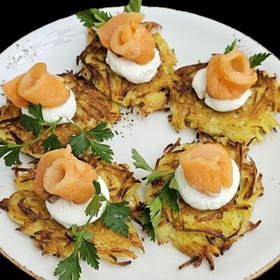 Деруны с семгой в Неаполь по цене 32 р.