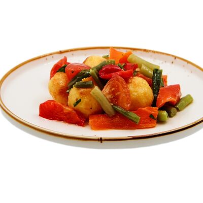 Картофель бэйби с овощами и стручковой фасолью в Вермишель по цене 280 ₽