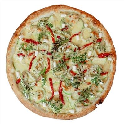 С кальмаром и креветкой Мини пицца 420гр в Kitchen lab по цене 720 ₽