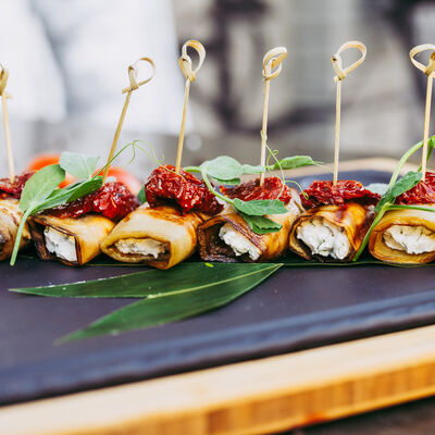 Рулетики из баклажан с сырной начинкой в БАЗА по цене 550 ₽