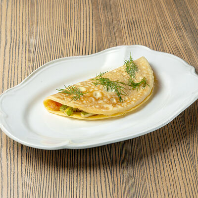 Омлет с креветками и кабачками в Онегин дача по цене 830 ₽