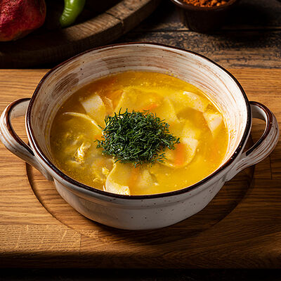 Куриный суп с лапшой в PRO.Хинкали by Novikov по цене 530 ₽