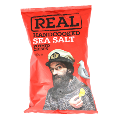 Чипсы картофельные с морской солью, Real handcooked в Азбука Вкуса Экспресс Меню по цене 409 ₽