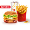 Монблан Бургер с курицей Большой МакКомбо в Макдоналдс по цене 328