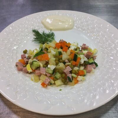 Салат Оливье в 1001 пельмень по цене 240 ₽