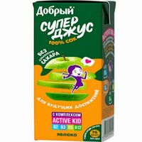 Сок Добрый Active kid Супер Джус яблочный в Пончики на Гаврилова