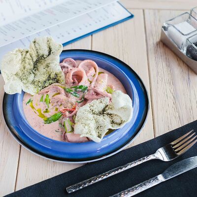 Командорские кальмары в сливочном соусе в Мясо & Рыба по цене 790