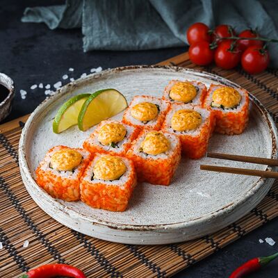 Ролл Тамаго краб hot в SUSHIBOX по цене 359