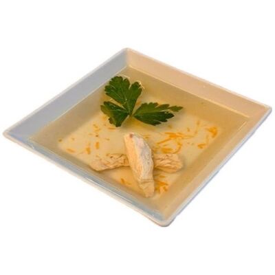 Бульон куриный с кусочками курицы в Рент кафе по цене 260 ₽