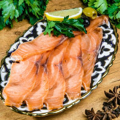 Лосось малосоленый в Бахор по цене 725 ₽