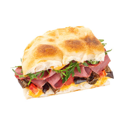 Краст-сэндвич с пастрами из говядины и баклажанами в Zotman Pizza по цене 399 ₽