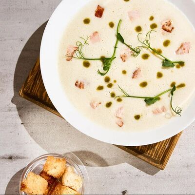 Сырный суп в ХОТДОЖНАЯ НА КИРОВКЕ по цене 419 ₽