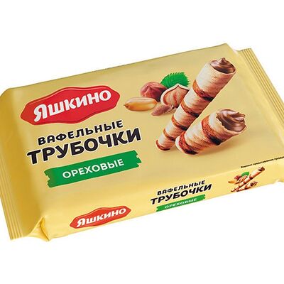 Вафельные трубочки Яшкино Ореховые в О, Пончики по цене 120 ₽