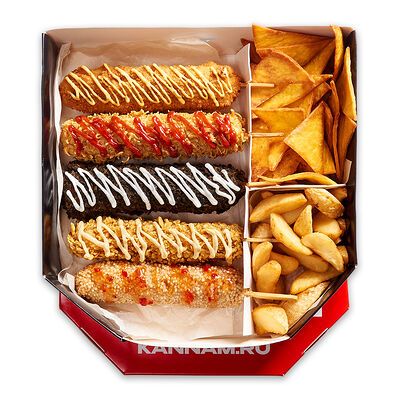 Комбо 5 корн-догов в KANNAM CHICKEN по цене 1999 ₽