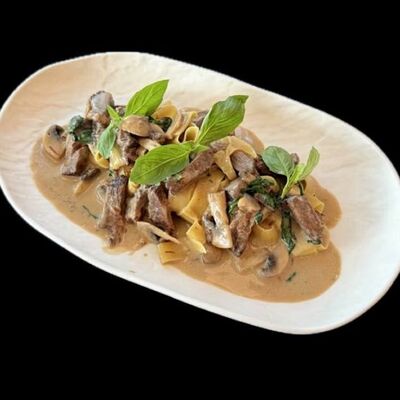 Папарделле с говяжьми щечкамив Terra&Mare по цене 850 ₽