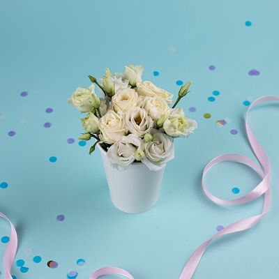 Букет в стакане Душа в Пышно Расцвели по цене 2000 ₽