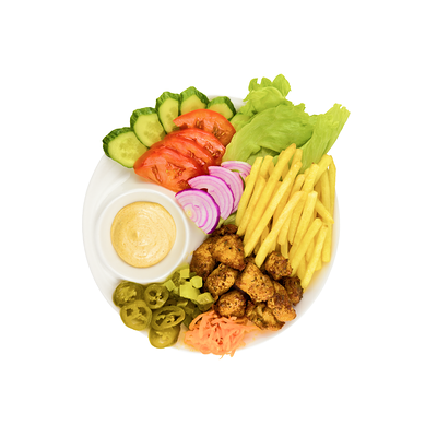 Шаурма на тарелке в Zibo Food по цене 517 ₽